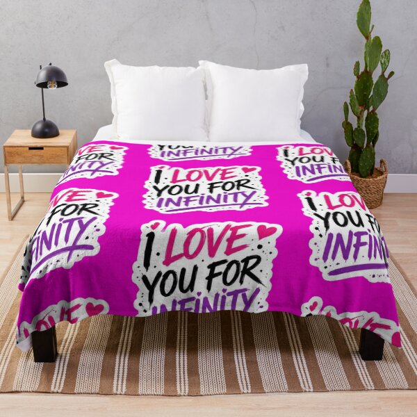 Item preview, I Love You For Infinity Magenta Purple Brush - Romantic Quote Sticker designed and sold by Scro-Ciob-Shop.