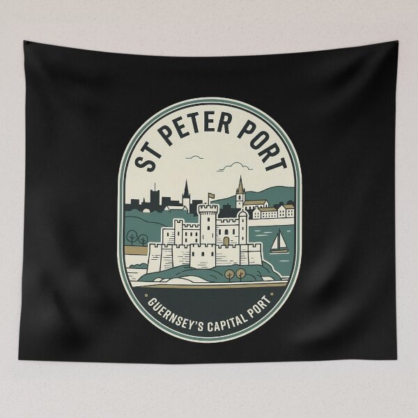 Item preview, St Peter Port Guernsey Vintage Travel Emblem designed and sold by k3rstman1.