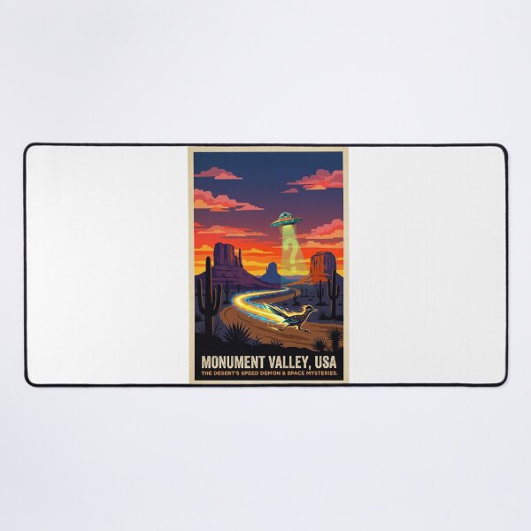 Item preview, Monument Valley UFO Roadrunner Desert Vintage National Park designed and sold by Neurospicy Trolls.