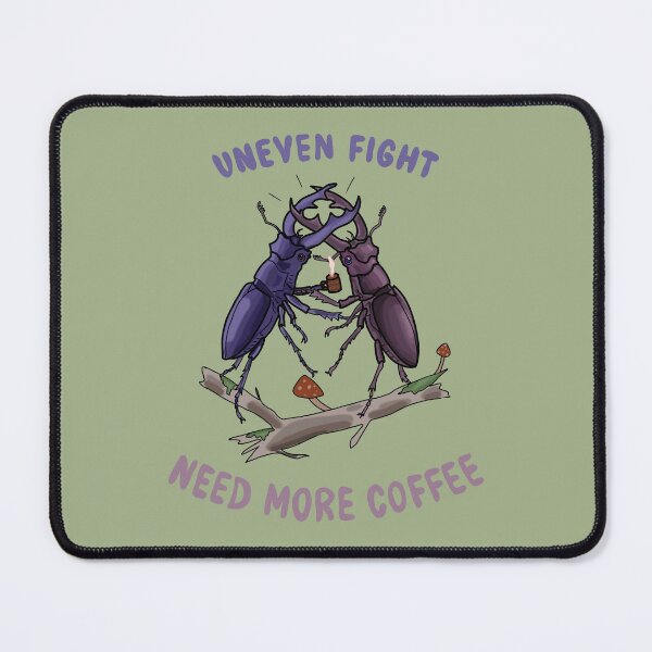 Item preview, Stag Beetle Morning Coffee Ritual - Dark Cottagecore Folk Art Illustration designed and sold by LeshanArt.