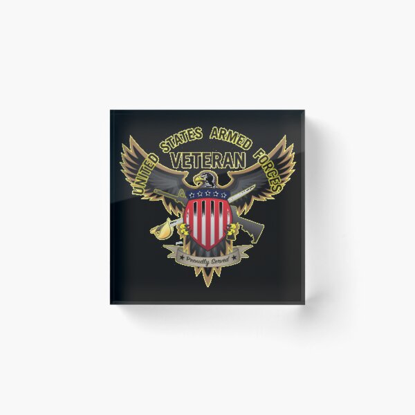 Item preview, United States Armed Forces Veteran Proudly Served designed and sold by stickafix.