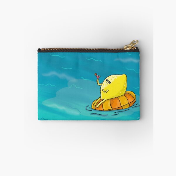 Item preview, Lemon floating in an inflatable donut in the sea. designed and sold by BluluStudio.