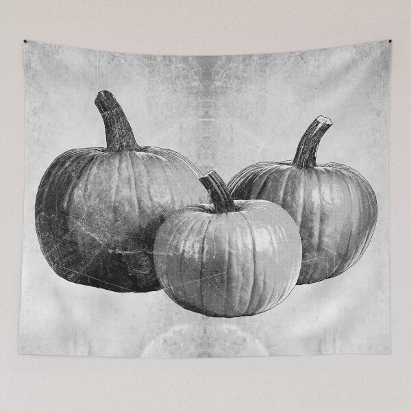 Item preview, Cluster of Three Ribbed Pumpkins designed and sold by Ghoul Enterprises.