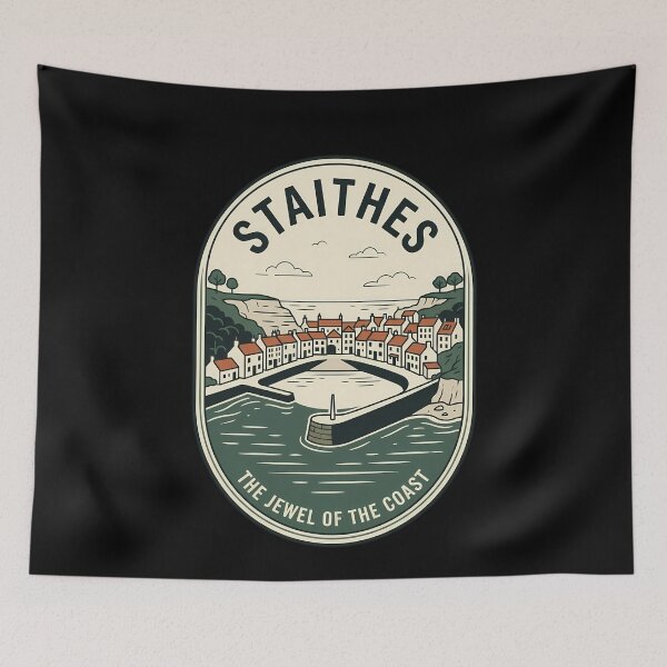 Item preview, Staithes North Yorkshire Vintage Travel Emblem designed and sold by k3rstman1.