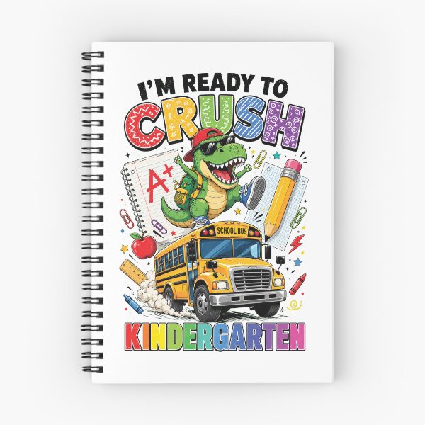Item preview, Ready to Crush Kindergarten, Funny Dinosaur First Day of School designed and sold by sentfromemily.
