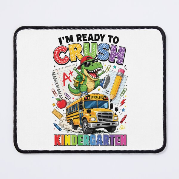 Item preview, Ready to Crush Kindergarten, Funny Dinosaur First Day of School designed and sold by sentfromemily.