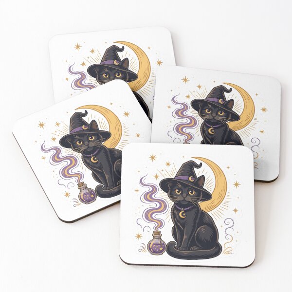 Item preview, Witch Cat design designed and sold by weedleaf420.