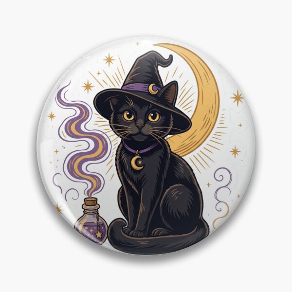 Item preview, Witch Cat design designed and sold by weedleaf420.