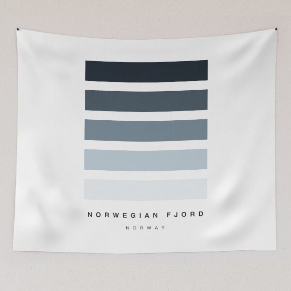 Item preview, ‘Norwegian Fjord’ Travel Hue Palette designed and sold by The Colourful Game.
