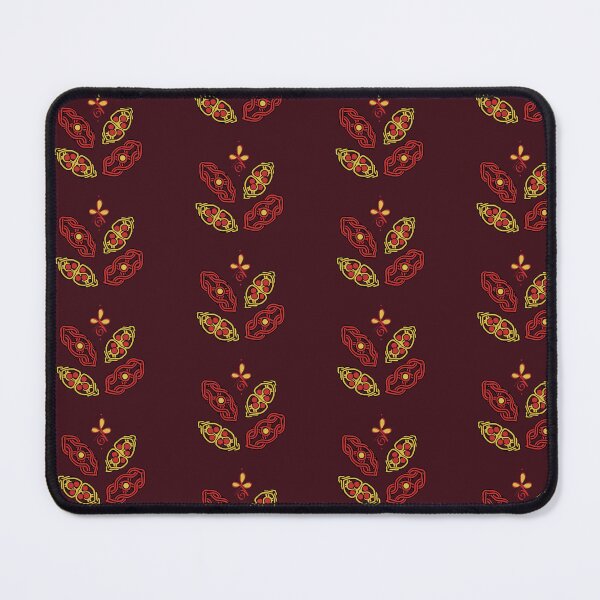 Item preview, Zibu Angelic Symbol – Sacred Red & Gold Knotwork Art Burgundy Edition designed and sold by Macramellennias.