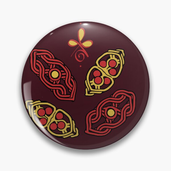 Item preview, Zibu Angelic Symbol – Sacred Red & Gold Knotwork Art Burgundy Edition  designed and sold by Macramellennias.