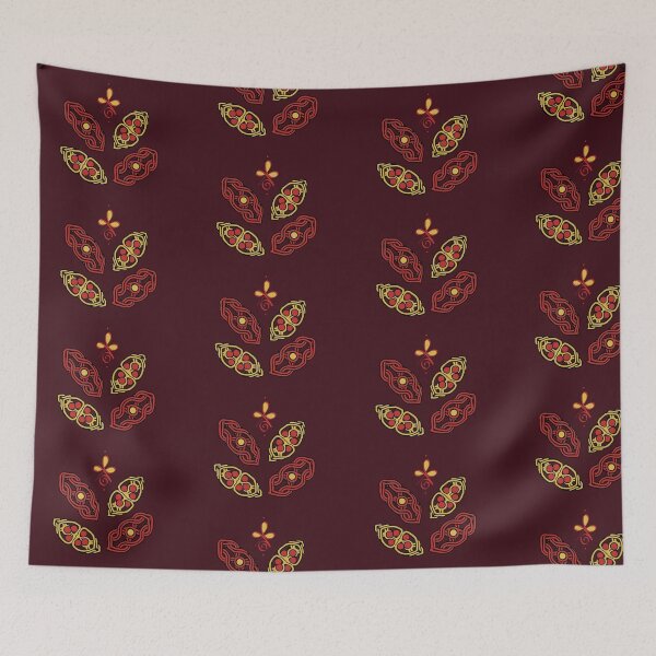 Item preview, Zibu Angelic Symbol – Sacred Red & Gold Knotwork Art Burgundy Edition  designed and sold by Macramellennias.
