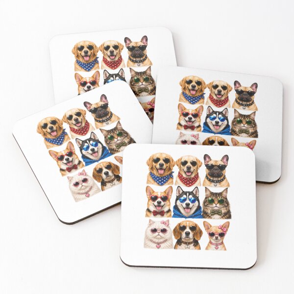 Item preview, Cut stylish pets with Sunglasses funny dogs  cut lover gift  designed and sold by happyshirt27.