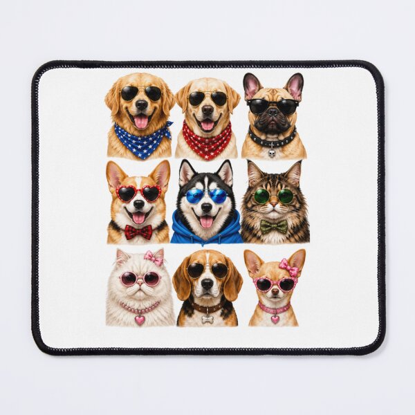 Item preview, Cut stylish pets with Sunglasses funny dogs  cut lover gift  designed and sold by happyshirt27.