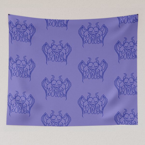 Item preview, Devil Heart Creature (Blue Outline) designed and sold by CamilasPrints.