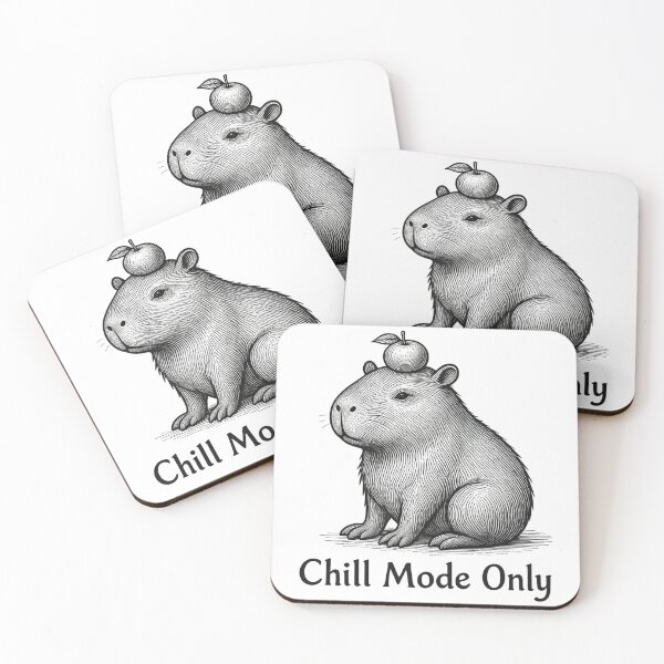 Item preview, Chill Mode Only Cute Capybara Illustration designed and sold by KAWAII STUDIO NB.