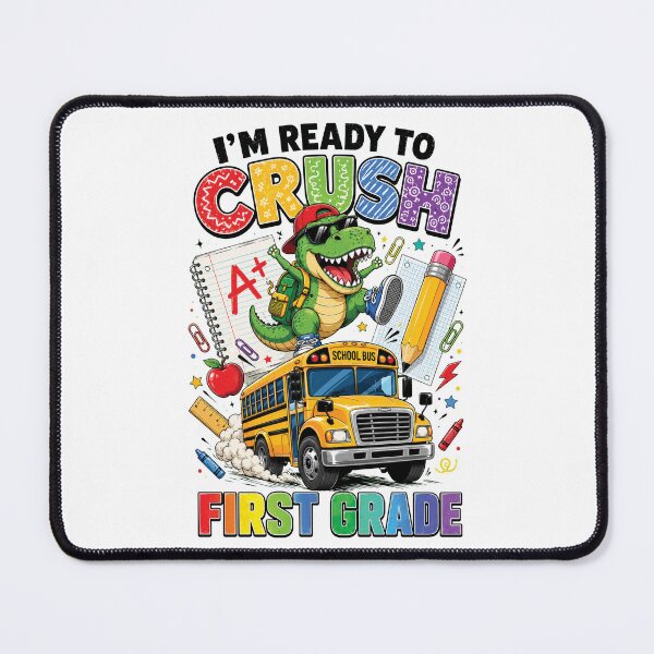 Item preview, Ready to Crush First Grade, Funny Dinosaur First Day of School designed and sold by sentfromemily.