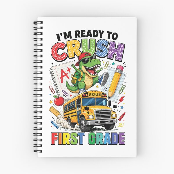 Item preview, Ready to Crush First Grade, Funny Dinosaur First Day of School designed and sold by sentfromemily.