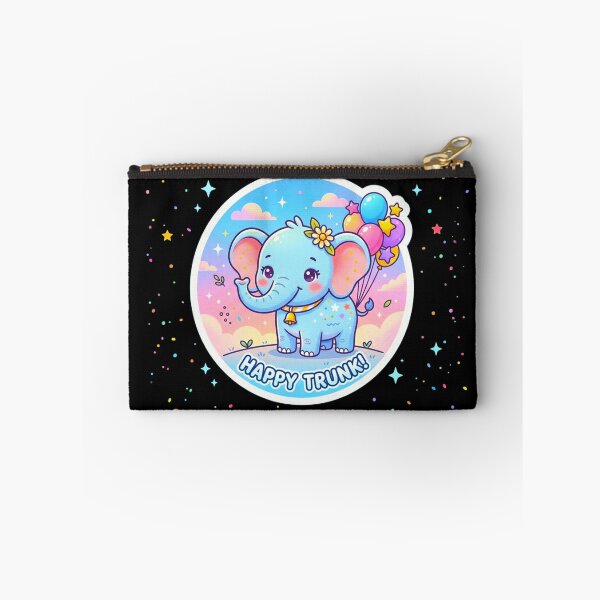 Item preview, Happy Trunk Cute Elephant Balloon Kawaii Sticker designed and sold by ExploreAura Studio.