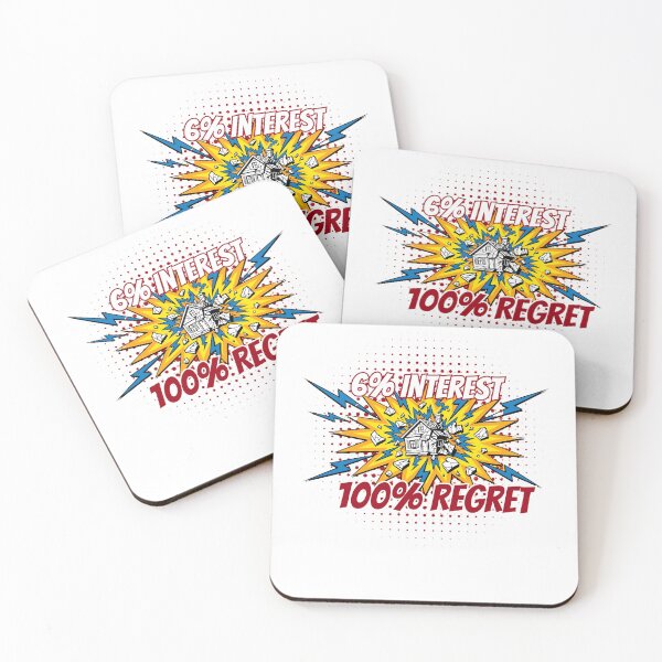 Item preview, 6% Interest 100% Regret Funny Mortgage Meme Pop Art designed and sold by Neurospicy Trolls.