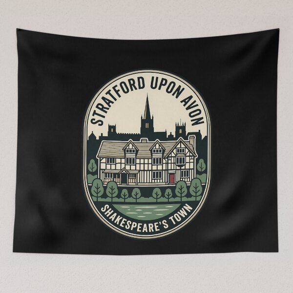 Item preview, Shakespeare's Town Stratford Upon Avon Vintage Travel Emblem designed and sold by k3rstman1.