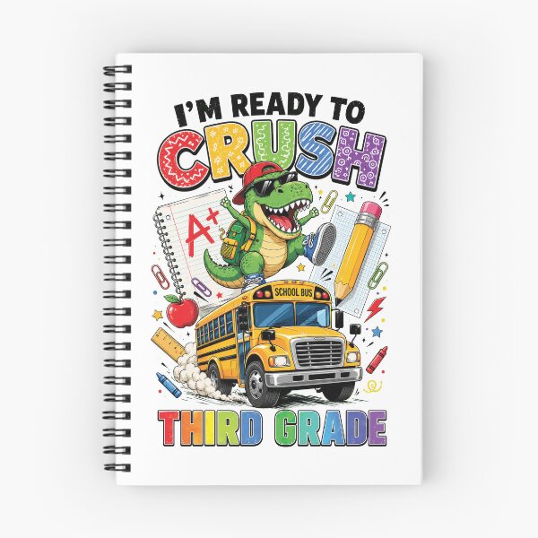 Item preview, Ready to Crush Third Grade, Funny Dinosaur First Day of School designed and sold by sentfromemily.