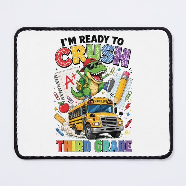 Item preview, Ready to Crush Third Grade, Funny Dinosaur First Day of School designed and sold by sentfromemily.