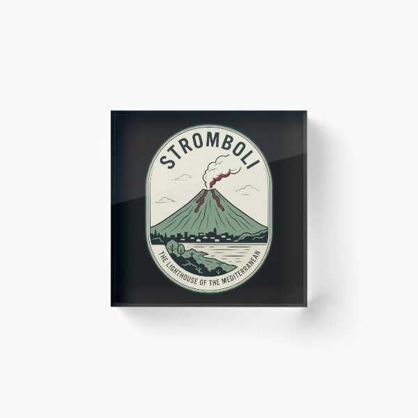 Item preview, Stromboli Volcano Vintage Travel Emblem Italy designed and sold by k3rstman1.