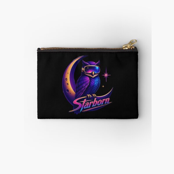 Item preview, Starborn Owl on a Neon Crescent Moon  designed and sold by Sketchlegacy.