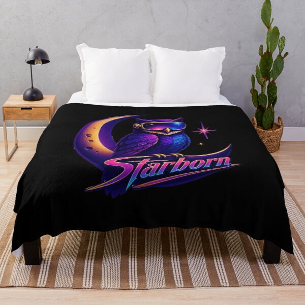 Item preview, Starborn Owl on a Neon Crescent Moon designed and sold by Sketchlegacy.