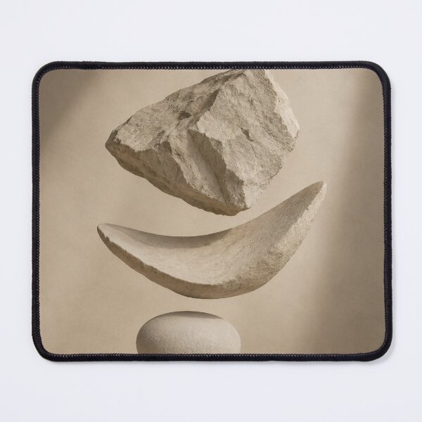 Item preview, Suspended Stillness Zen Stone Balance Print | Neutral Wabi-Sabi Wall Art | Minimalist Beige Aesthetic Poster | Modern Boho Home Decor designed and sold by SoftSpaceDesign.