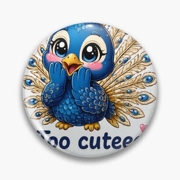 Item preview, Cute Blue Peacock Chibi Sticker – Too Cuteee Kawaii Bird designed and sold by Abdullah4569.