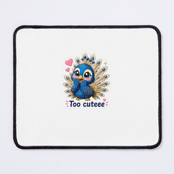 Item preview, Cute Blue Peacock Chibi Sticker – Too Cuteee Kawaii Bird designed and sold by Abdullah4569.