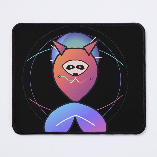 Item preview, Lunar Circuit Fox – Cosmic Cyber Spirit Illustration designed and sold by WORN.THOUGHTS.