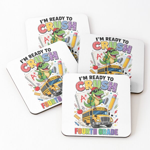 Item preview, Ready to Crush Fourth Grade, Funny Dinosaur First Day of School designed and sold by sentfromemily.