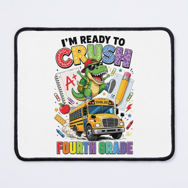Item preview, Ready to Crush Fourth Grade, Funny Dinosaur First Day of School designed and sold by sentfromemily.