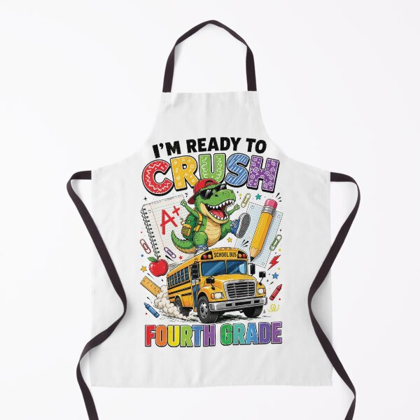 Item preview, Ready to Crush Fourth Grade, Funny Dinosaur First Day of School designed and sold by sentfromemily.