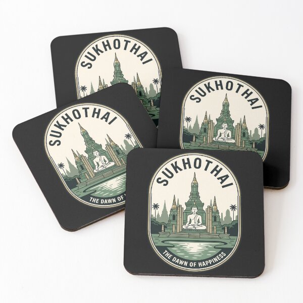 Item preview, Sukhothai Thailand Buddha Temple Vintage Travel Emblem designed and sold by k3rstman1.
