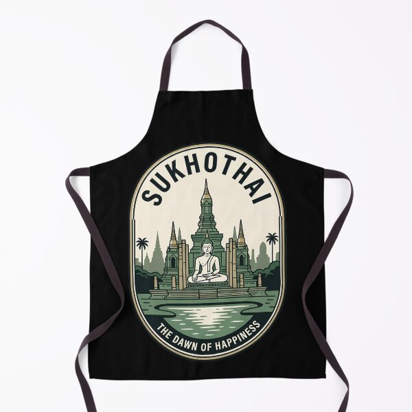 Item preview, Sukhothai Thailand Buddha Temple Vintage Travel Emblem designed and sold by k3rstman1.