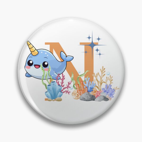 Item preview,  Letter n Narwhal designed and sold by IvonneDesigns.