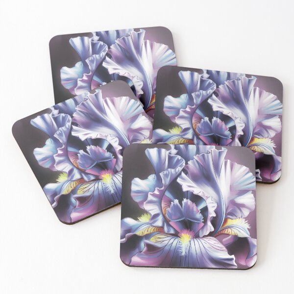 Item preview, Purple Iris Close-Up Oil Painting Dramatic Petals designed and sold by SellingWSarah17.