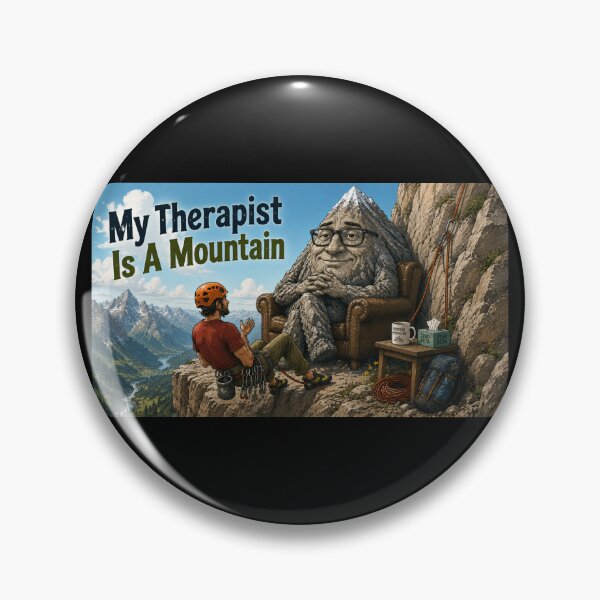 Item preview, My Therapist is a Mountain - rock climber - Panorama designed and sold by AcornAndPebble.