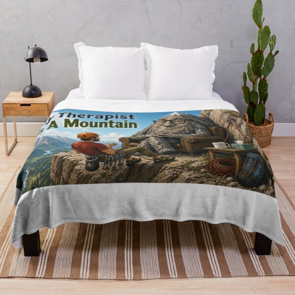 Item preview, My Therapist is a Mountain - rock climber - Panorama designed and sold by AcornAndPebble.