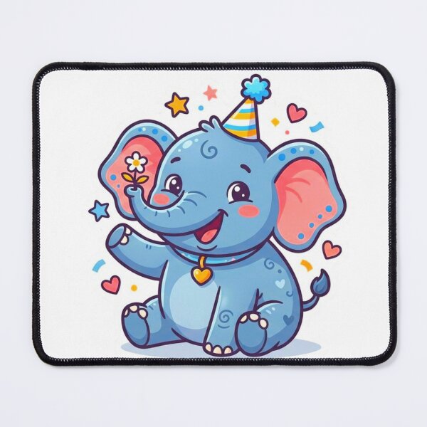 Item preview, Cute Birthday Elephant Kawaii Party Animal Sticker designed and sold by ExploreAura Studio.