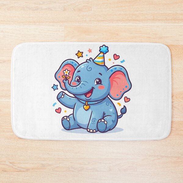 Item preview, Cute Birthday Elephant Kawaii Party Animal Sticker designed and sold by ExploreAura Studio.