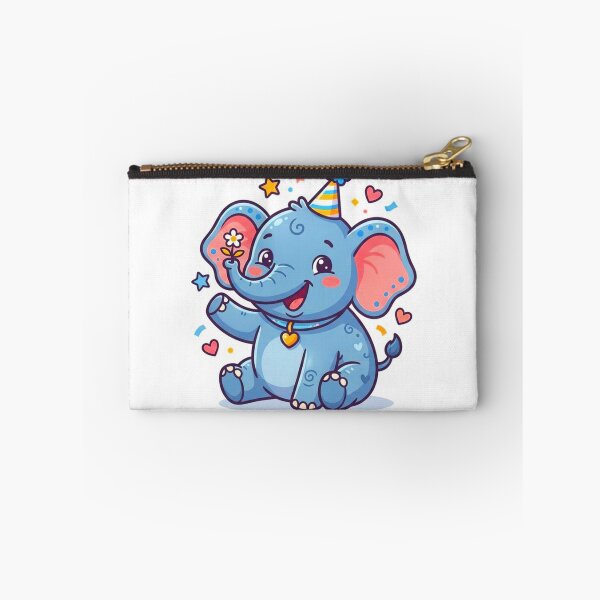 Item preview, Cute Birthday Elephant Kawaii Party Animal Sticker designed and sold by ExploreAura Studio.
