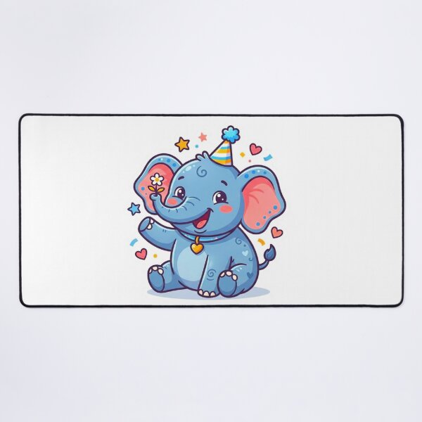 Item preview, Cute Birthday Elephant Kawaii Party Animal Sticker designed and sold by ExploreAura Studio.