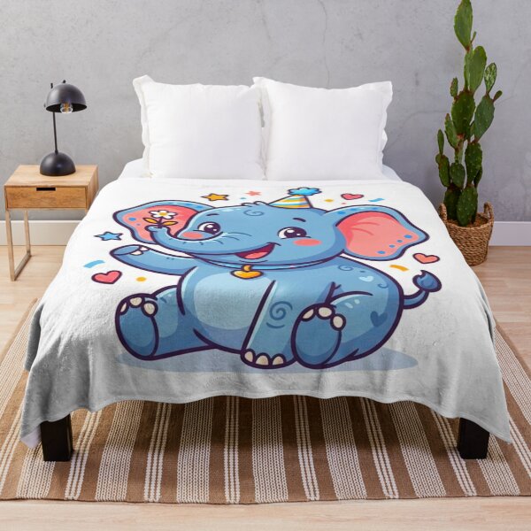 Item preview, Cute Birthday Elephant Kawaii Party Animal Sticker designed and sold by ExploreAura Studio.