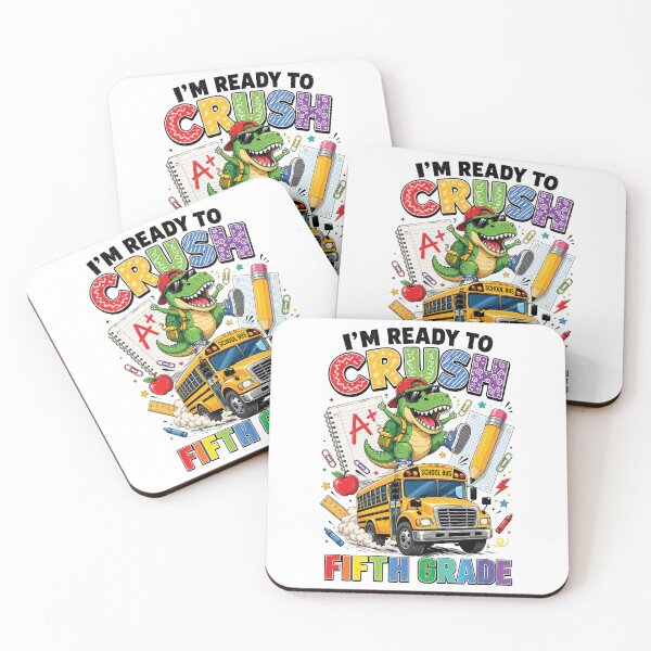 Item preview, Ready to Crush Fifth Grade, Funny Dinosaur First Day of School designed and sold by sentfromemily.