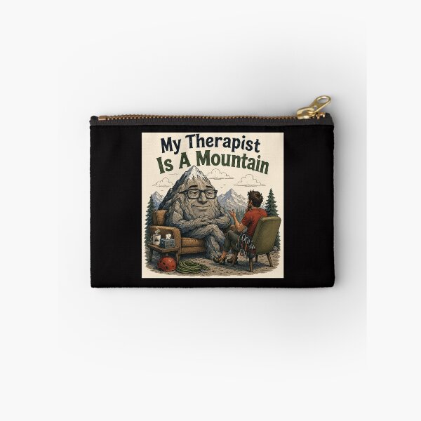 Item preview, My Therapist is a Mountain - rock climber - square designed and sold by AcornAndPebble.
